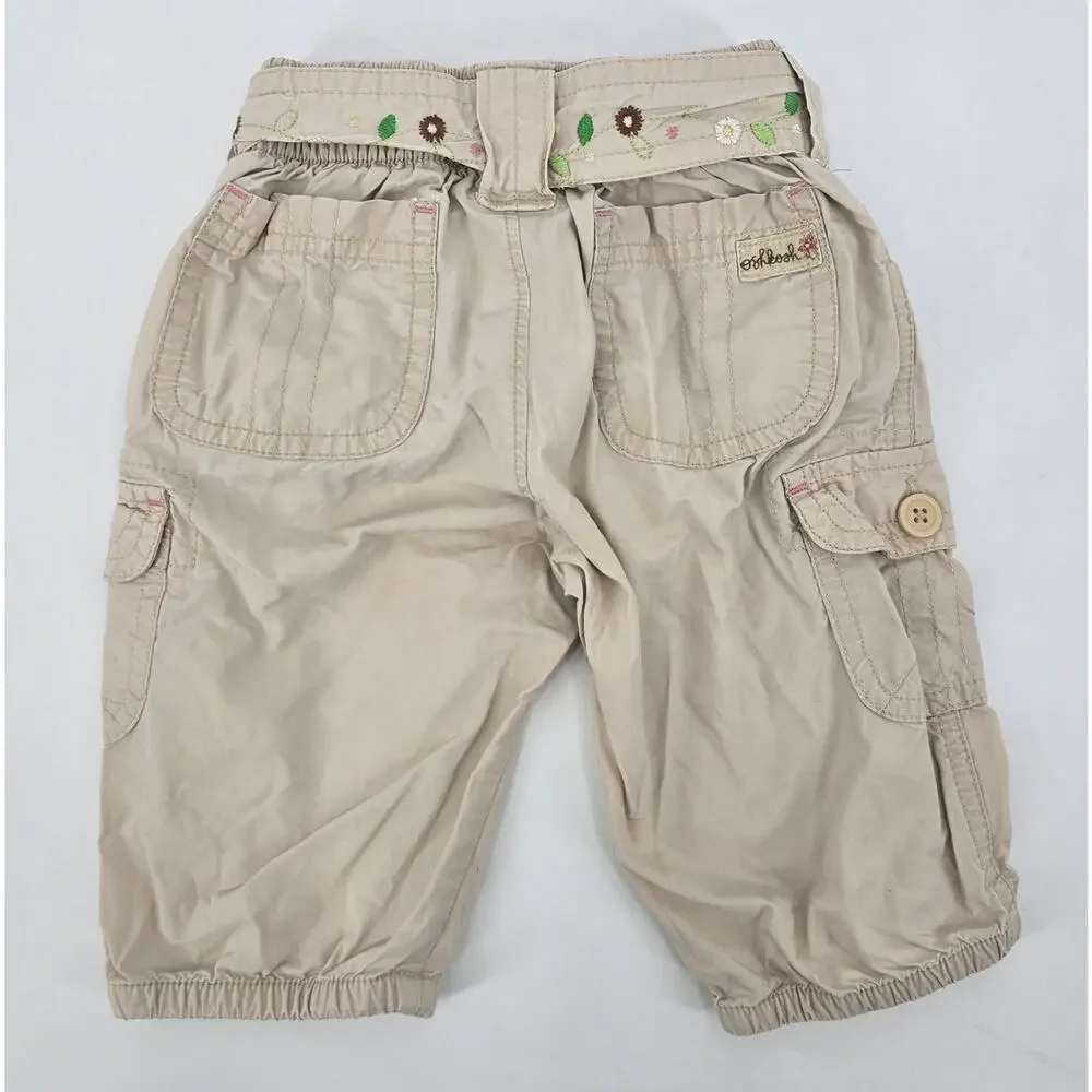 Vintage OshKosh B’gosh Y2K‎ Fairycore/Cotragecore Cargo Capris 2T Embroidered